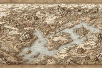 draw a wonderful custom fantasy map