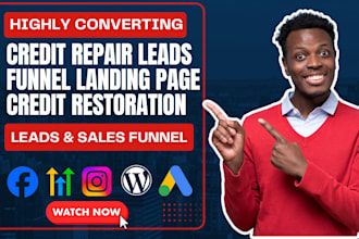 generate converting credit repair leads credit  repair landing page sales funnel