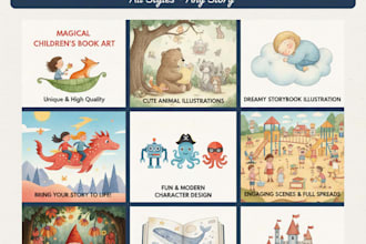 illustrate children story book and children story book illustration