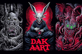 horror t shirt merch horror album cover poster vintage retro halloween dark art