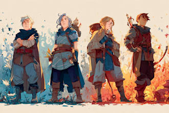 draw your dnd party art or dnd character art