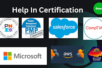 help you get comptia pmp certifications scrum psm microsoft AWS itil salesforce