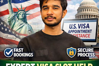 assist USA visa appointment slot for b1 b2 h1b h4 f1 f2