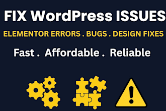 fix wordpress issues errors, edit, and elementor help