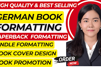 do epub book formatting, german book editing for amazon kdp book publishing