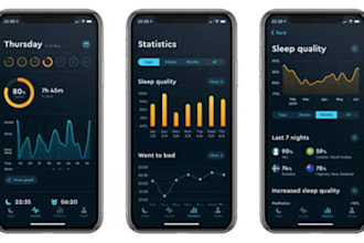 build sleep tracker app, meditation app, yoga app, nutrition tracker mobile app