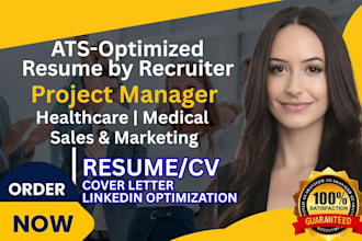 write project manager resume, sales, marketing, finance, medical, healthcare cv
