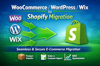 migrate woocommerce to shopify wordpress to shopify wix to shopify migration