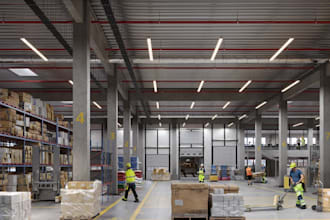 design warehouse interior,industrial building renovation,storage facility layout