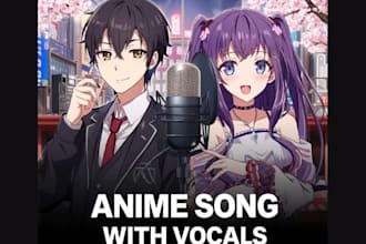 produce an anime or japanese style song with male or female vocals