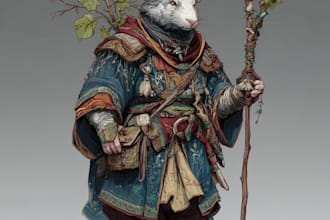 create a dnd character art illustration commissions