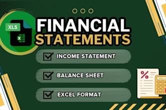 prepare financial statements in excel