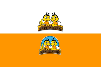 design unique honey brand mascot logo
