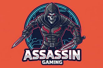 create wonderful assassin e sport mascot logo for your company
