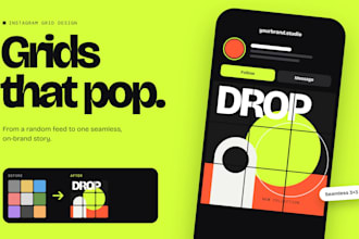 design a clean instagram grid for your brand