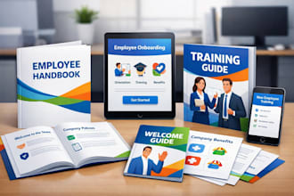 create professional employee onboarding manuals, HR policies and training guides
