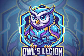 create owl mascot logo with t shirt design