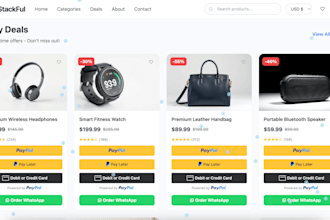 one page order website with online payment and whatsapp