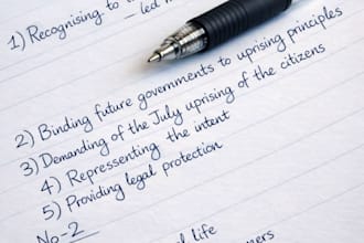 handwrite notes, letters or assignments
