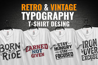 professional t shirt design using retro typography