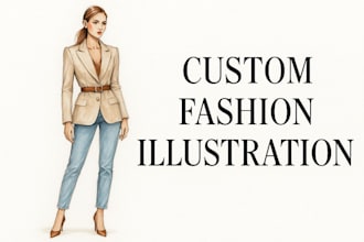 draw artistic fashion illustrations for designers, brands and look books
