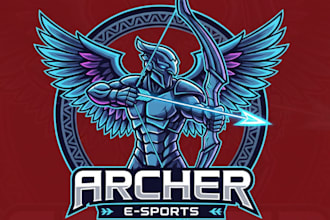 do modern style for archer e sport mascot logo with express delivery