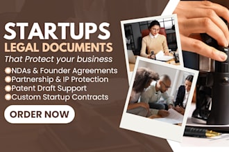 draft custom startup contracts, nda, partnership agreement, patent draft