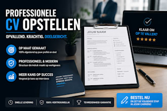 write a CV for students or starters in english or dutch