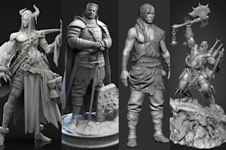 sculpt 3d character dnd miniature 3d sculpting figure character modeling zbrush