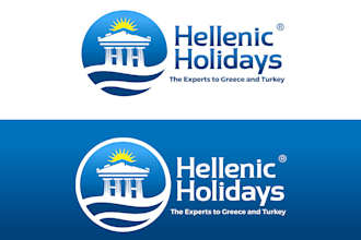 design a modern creative premium holiday travel logo