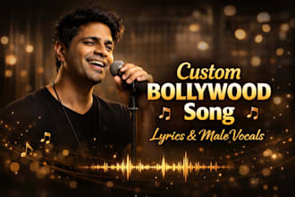 write lyrics and sing your custom hindi bollywood song male voice