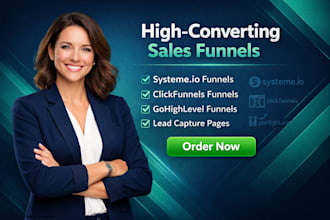 design systeme io sales funnel, gohighlevel, clickfunnels, lead capture page