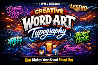 design creative word art typography