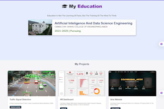 design a professional portfolio website