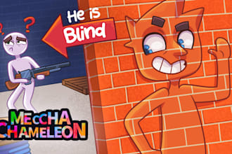 draw cartoon youtube thumbnail for you