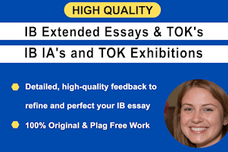 professionally edit and polish your ib extended essays, hl sl ias, and toks