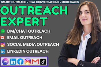 handle linkedin, email, and social media outreach as a VA