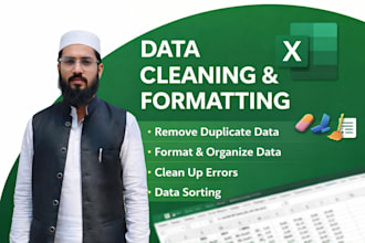 be your excel expert in data cleanup and formatting