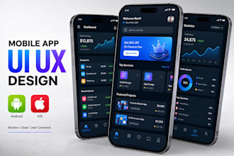 design modern ios fintech mobile app UI UX in figma