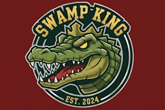 design awesome crocodile mascot logo with express deliver