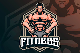 design new style bodybuilding mascot logo design service