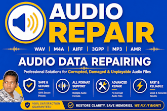 repair fix corrupted wav mp3 m4a audio file data recovery