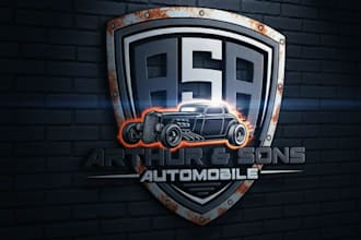 do custom awesome racing car logo with t shirt design for company