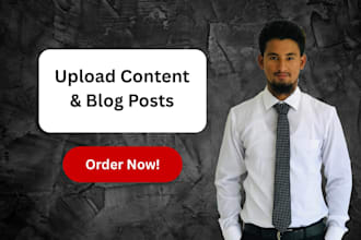 upload content and blog posts as your wordpress virtual assistant