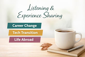 listen and share real experiences about tech career change and life transitions