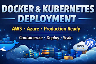 dockerize and deploy your app on kubernetes AWS or azure