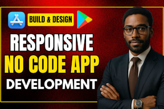 build no code app on adalo, flutterflow, glide app and bubble mvp, saas website