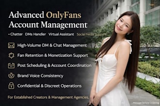 advanced onlyfans chatter, dms handler, virtual assistance