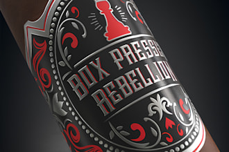 do cigar label, cigar logo, cigar band and cigar box design