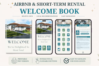 design a welcome book for your airbnb and str property